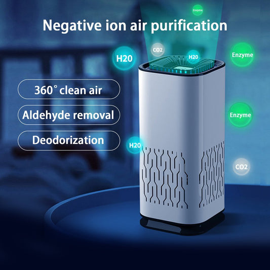 CarQust™ Car Air Purifier Portable Negative Ion Generator Remove Formaldehyde Dust Smoke Air Freshen Washer For Home Car