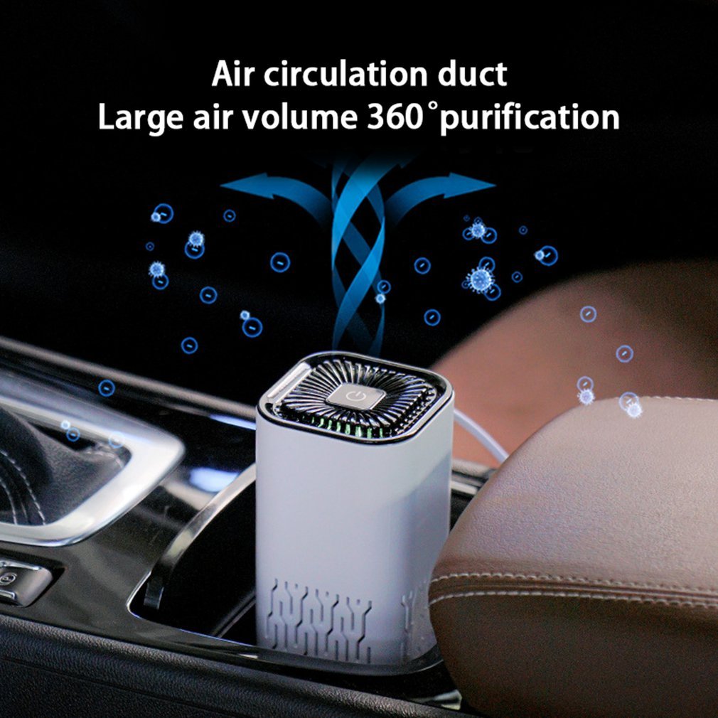 CarQust™ Car Air Purifier Portable Negative Ion Generator Remove Formaldehyde Dust Smoke Air Freshen Washer For Home Car