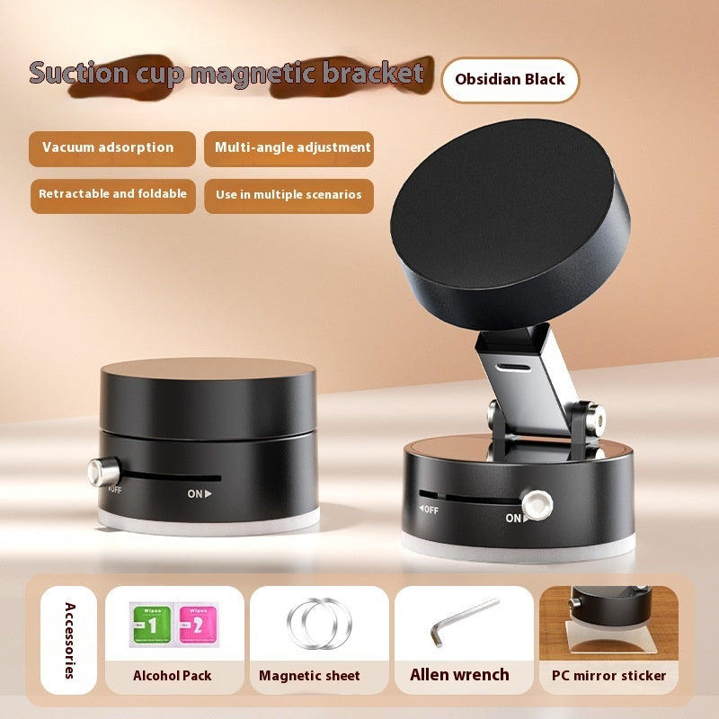 CarQust™ Foldable Magnetic Vacuum Car Phone Holder Foldable Suction Cup With Suction Cup Hands-Free Navigation For Smart Phone