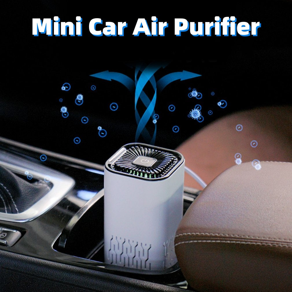 CarQust™ Car Air Purifier Portable Negative Ion Generator Remove Formaldehyde Dust Smoke Air Freshen Washer For Home Car