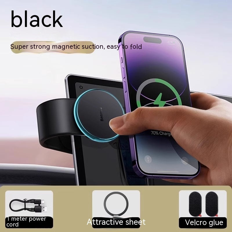 CarQust™ Magnetic Bendable Car Mobile Phone Holder Wireless Charger Phone Holder 15W Car Dash Mount Compatible With Phone